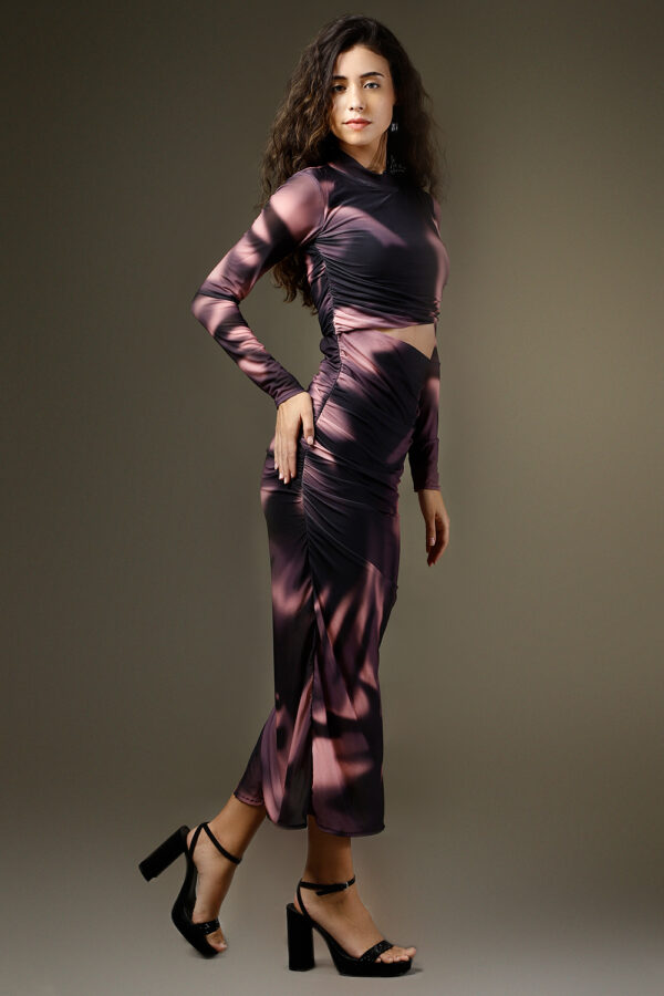 Plum Black Bodycon Dress - Image 4